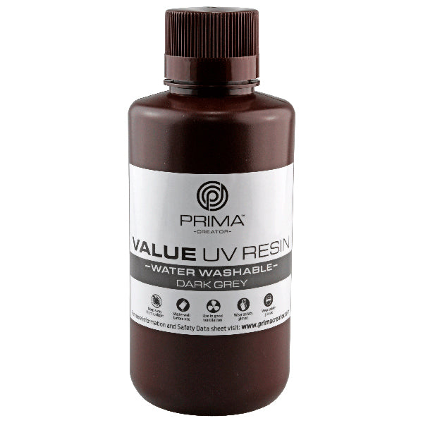 PrimaCreator Value resin vandvaskbar mørk grå 500 ml