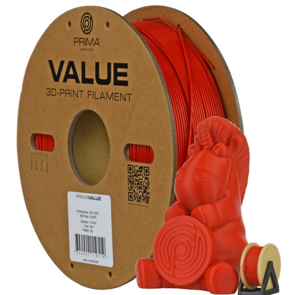 PrimaValue ABS filament Rød 1,75 mm 1 kg