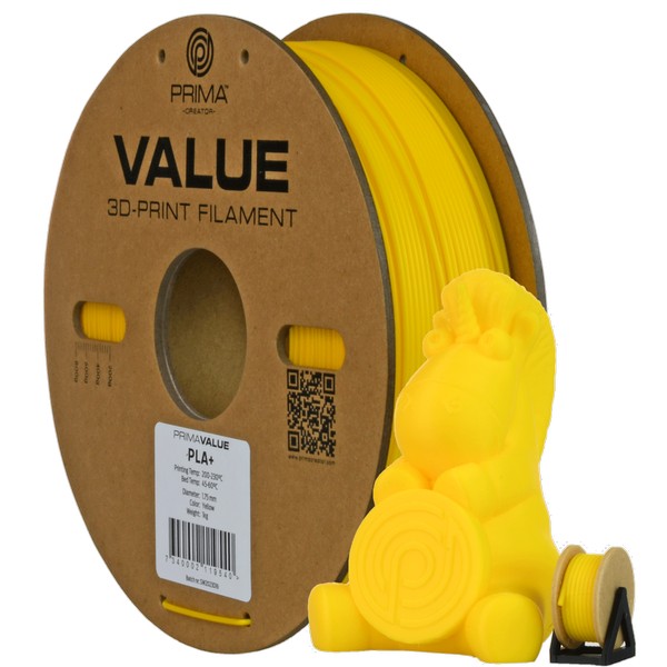 PrimaValue PLA+ filament 1,75 mm 1 kg Gul