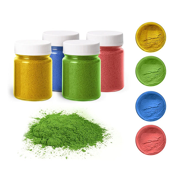 Artline Farvepigment pulver metallisk 4x20 gram regnbue