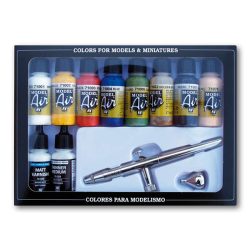 Vallejo airbrush med 10x17 ml farver