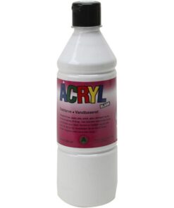 akrylmaling blank 500 ml primær hvid