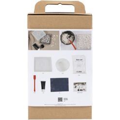 DIY Kit Resin støbning firkantet bakke terrazzo sort/hvid