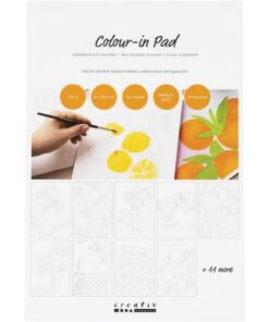 Akvarelblok med motiver A4 - 300 gram 20 ark