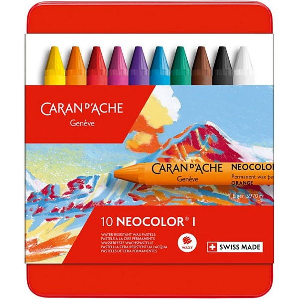 CARAN D’ACHE Neocolor I farvekridt 10 stk ass