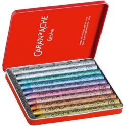 CARAN D’ACHE Neocolor I metallic farvekridt 10 stk ass
