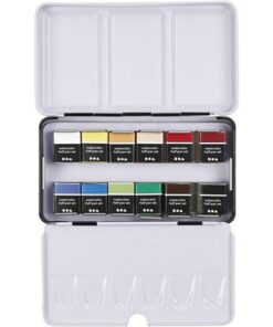 Art akvarelfarver 1/2 pan 12 ass farver