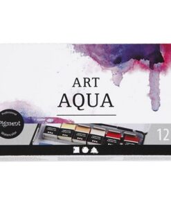 Art akvarelfarver 1/2 pan 12 ass farver
