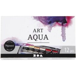 Art akvarelfarver 1/2 pan 12 ass farver