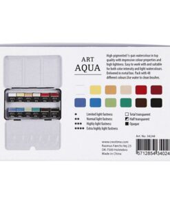 Art akvarelfarver 1/2 pan 12 ass farver