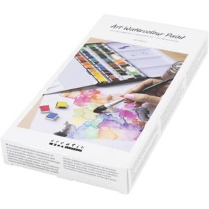 Art akvarelfarver 1/2 pan 48 ass farver