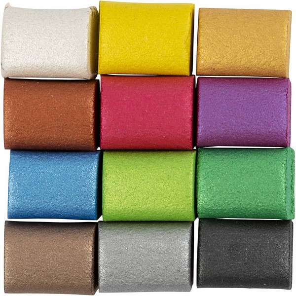 Art akvarelfarver 1/2 pan 12 ass metallicfarver