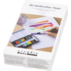 Art akvarelfarver 1/2 pan 12 ass blomster og landskaber farver