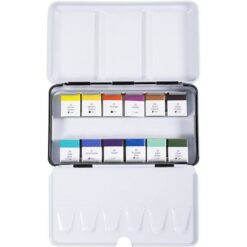 Art akvarelfarver 1/2 pan 12 ass blomster og landskaber farver