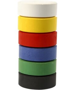 Vandfarve Ø44 mm 6 stk ass farver