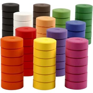 Vandfarve Ø44 mm 72 stk ass farver
