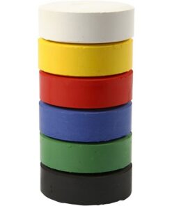 Vandfarve Ø57 mm 6 stk ass farver