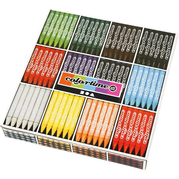 Colortime Farvekridt 12x24 stk ass farver