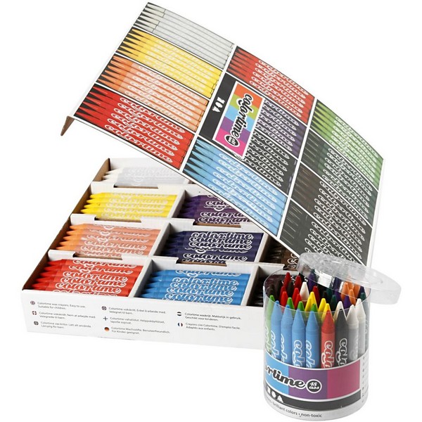 Colortime Farvekridt 12x24 stk ass farver
