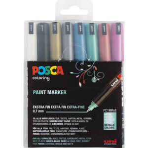 Posca tusch pakke PC-1MR extra-fine 8 ass metallic farver