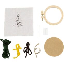 DIY mini kit broderi juletræ