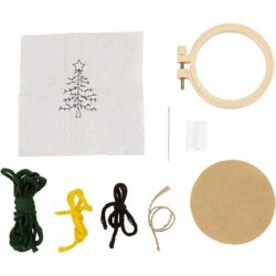 DIY mini kit broderi juletræ
