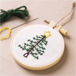 DIY mini kit broderi juletræ