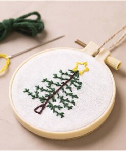 DIY mini kit broderi juletræ