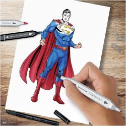 Kit illustration Superman ass farver