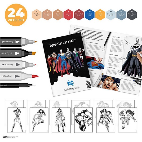 Kit illustration Wonder Woman ass farver