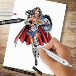 Kit illustration Wonder Woman ass farver