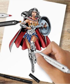 Kit illustration Wonder Woman ass farver