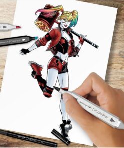 Kit illustration Harley Quinn ass farver