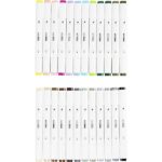 Illustration marker streg 1+8 mm standardfarver 48 stk ass