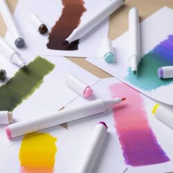 Illustration marker streg 1+8 mm standardfarver 48 stk ass