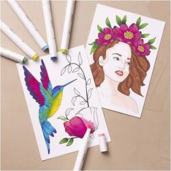 DIY Kit farvelægning med tuscher