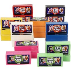 Modellervoks 24x500 gram ass farver