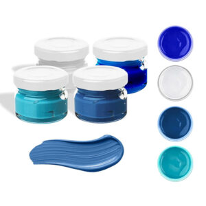 Pigmentpasta farve sæt 4x20 gram blålige nuancer