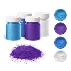 Farvepigment pulver metallisk 4x20 gram havets farver