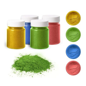 Farvepigment pulver metallisk 4x20 gram regnbue
