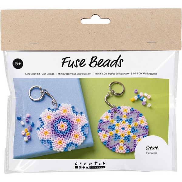 977730_01 Mini DIY Kit rørperler charms/taskepynt ass farver