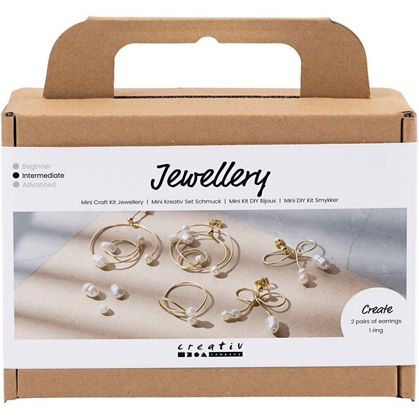 977751_01 Mini DIY Kit smykker øreringe med wire forgyldt
