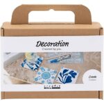 Mini DIY Kit dekoration porcelæns coasters blå