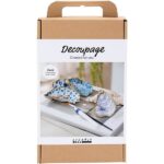 DIY Kit decoupage østersskaller blå