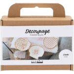 Mini DIY Kit decoupage muslingeskaller soft rosa
