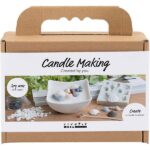 Mini DIY Kit lysstøbning strandskaller grå off white
