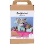 DIY Kit amigurumi ko beige mint